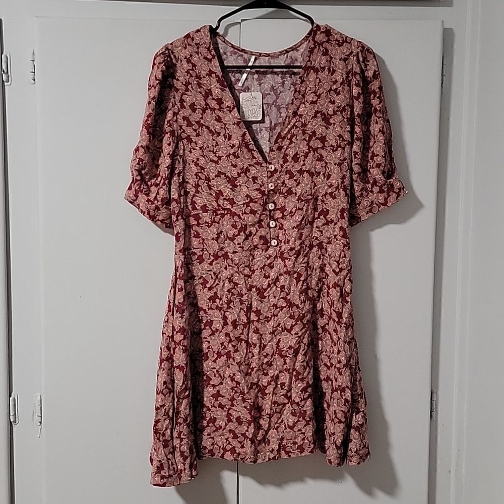 Free People floral peasant dress